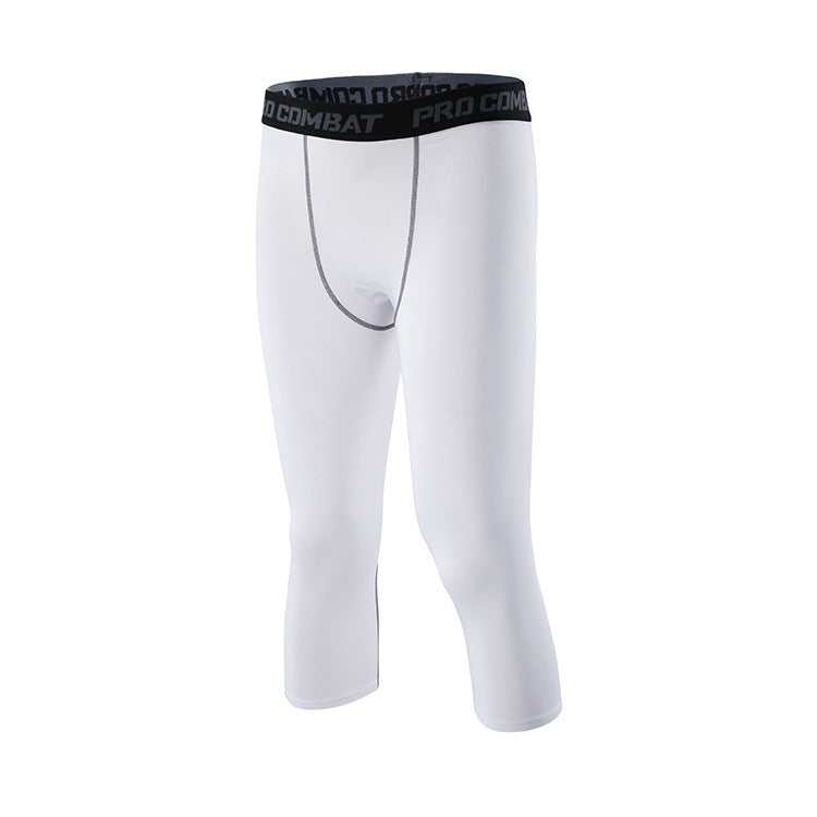 Tights Cropped Sports Training Trousers Men's Running Quick-drying Leggings