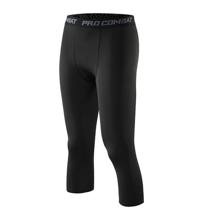 Tights Cropped Sports Training Trousers Men's Running Quick-drying Leggings